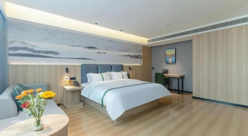 Bed in GreenTree Inn Bozhou Weiwu Road Hotel