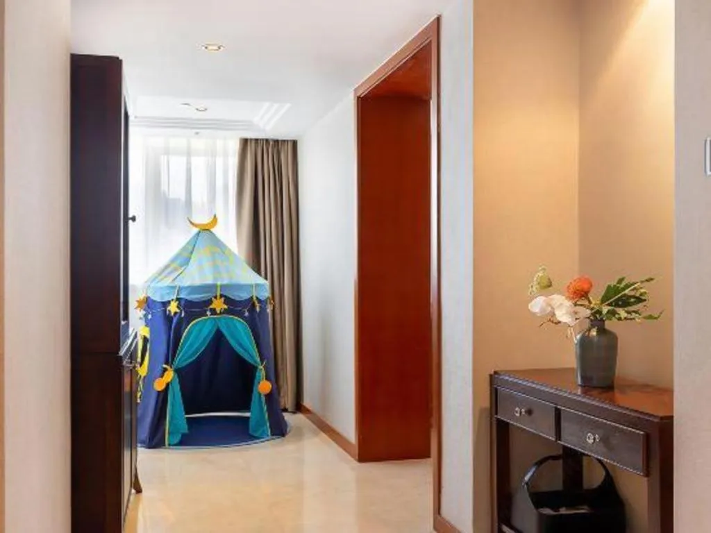 Bed in Qingdao Haidu Hotel