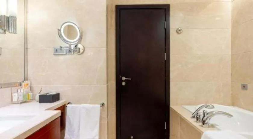 Bed in Qingdao Haidu Hotel