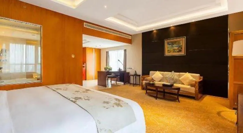 Bed in Qingdao Haidu Hotel