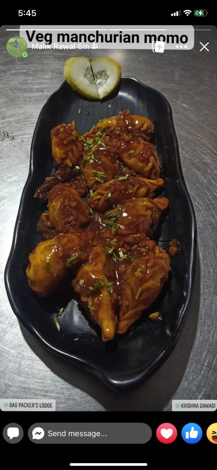 Food and drinks in Bag Packer's Lodge