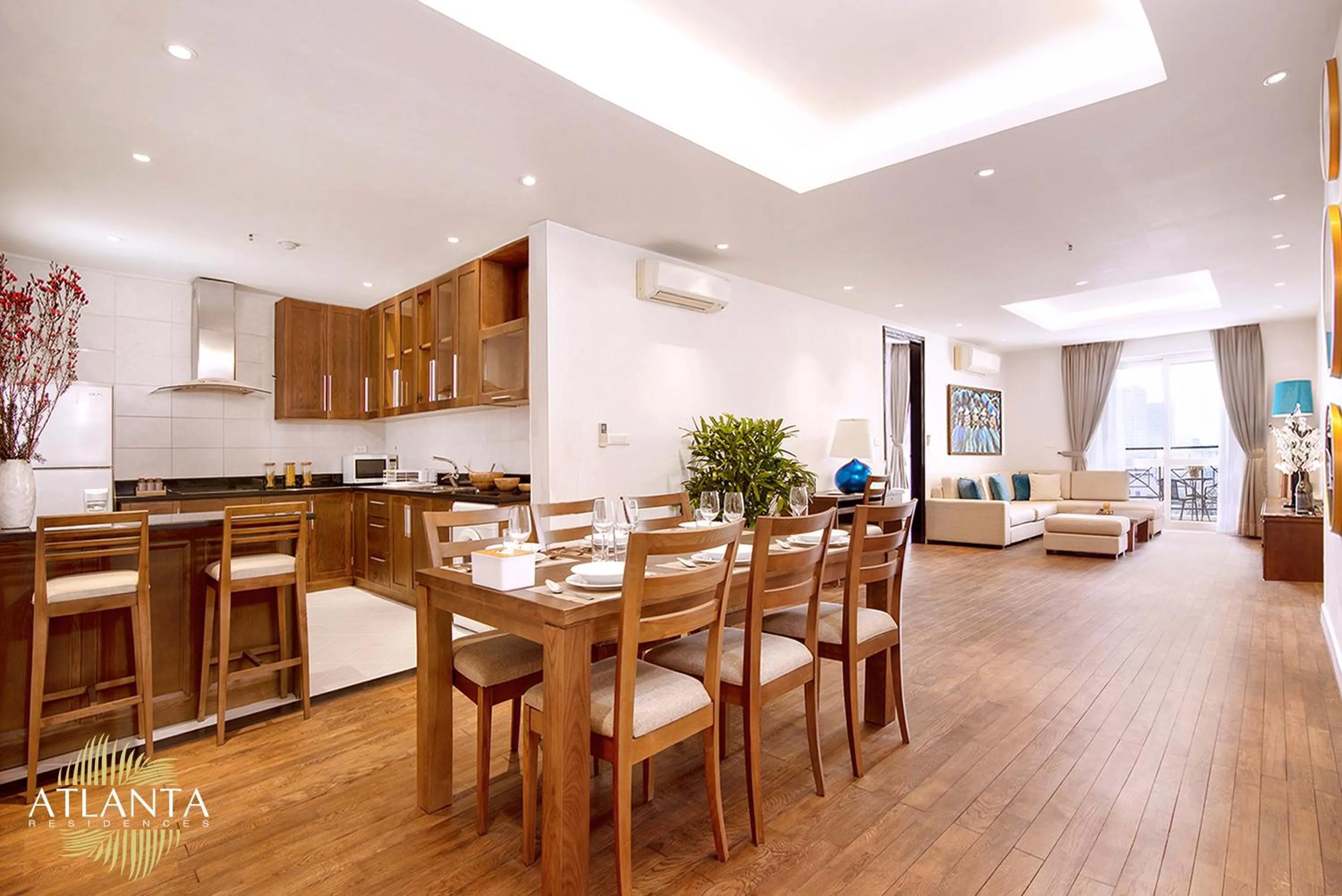 Living room in Atlanta Residences