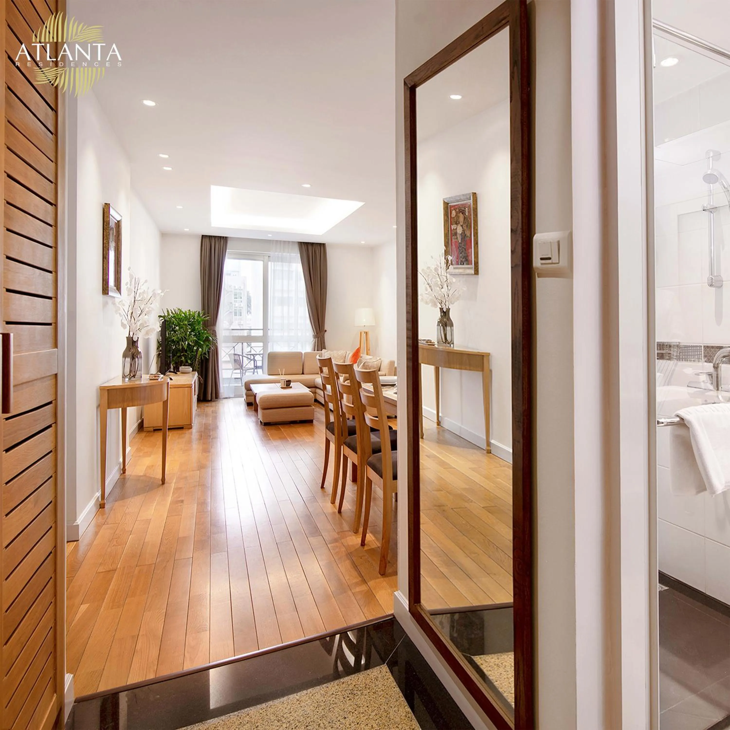 Living room in Atlanta Residences