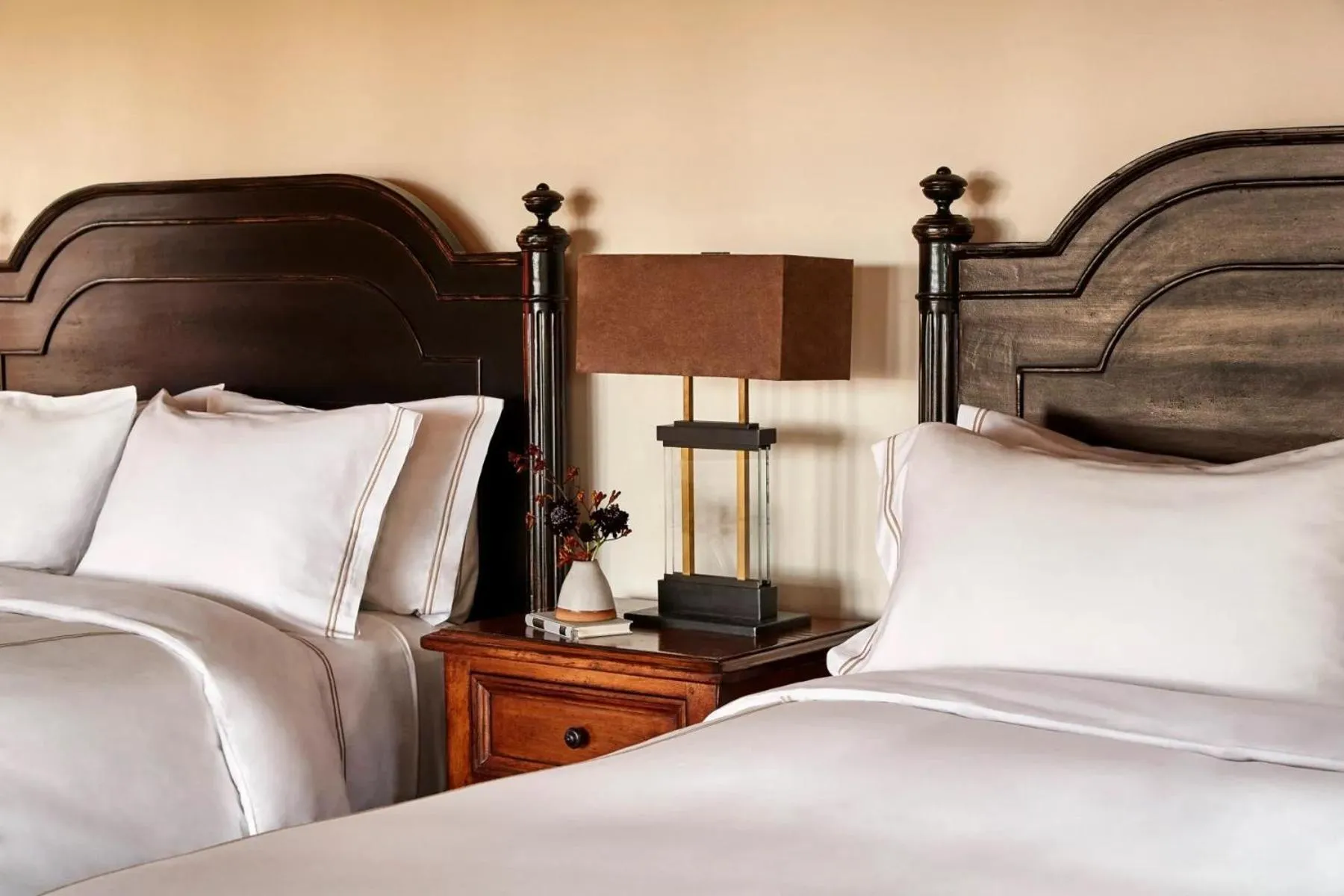 Bed in The Lodge at Primland, Auberge Collection