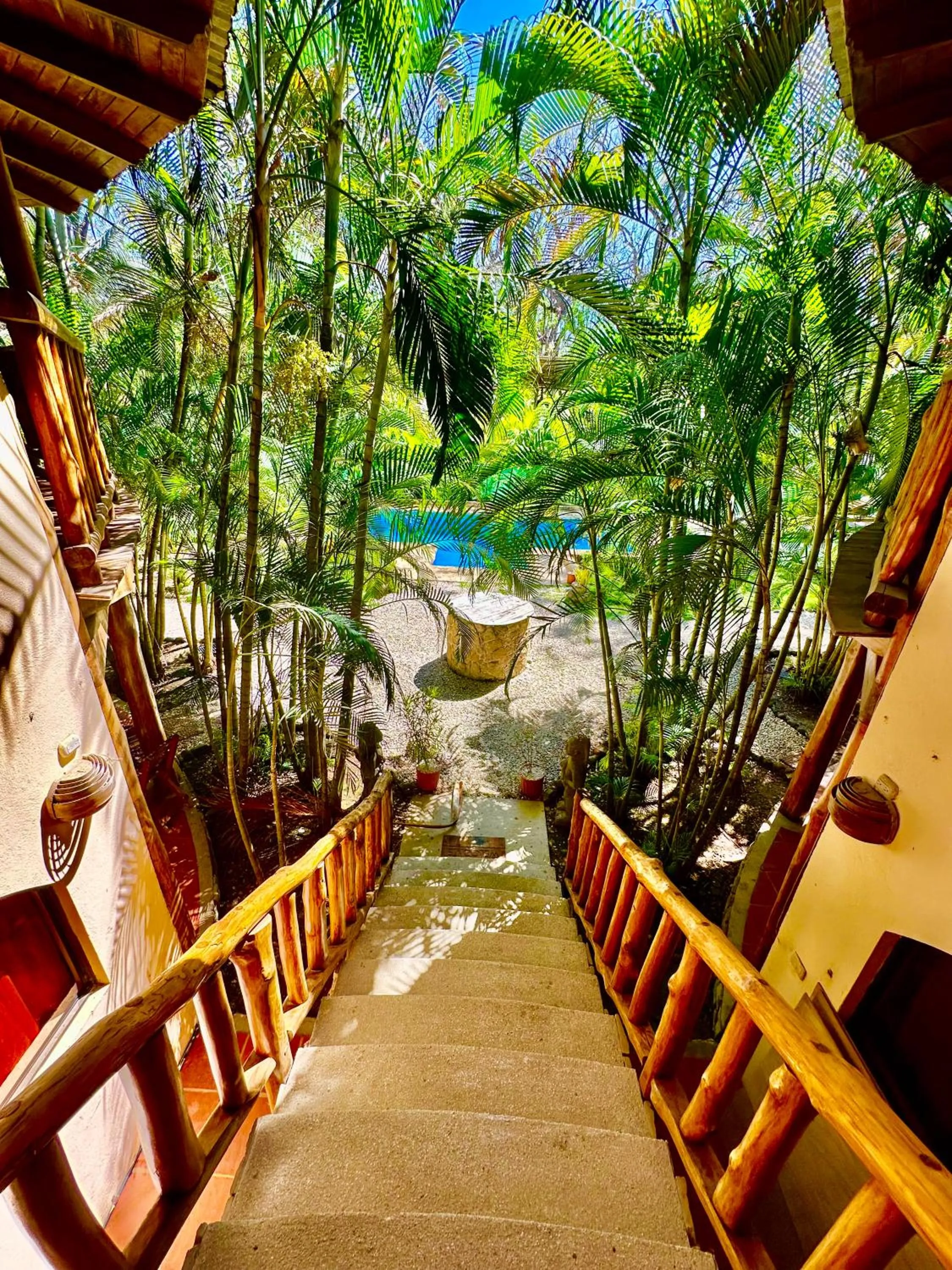 Inner courtyard view in Pacifica Surf Studios