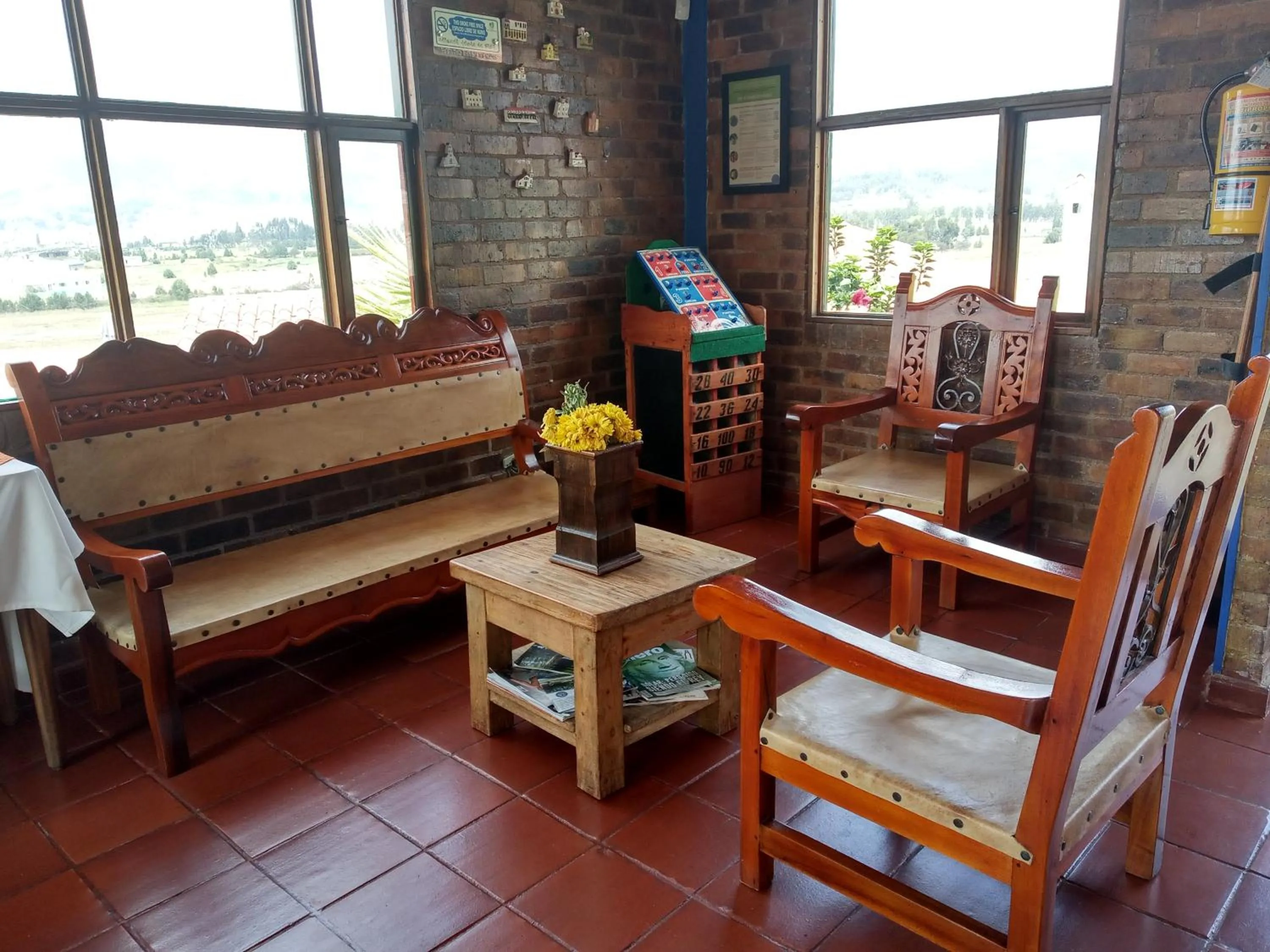 Lobby or reception in Hotel Cabañas San Cayetano