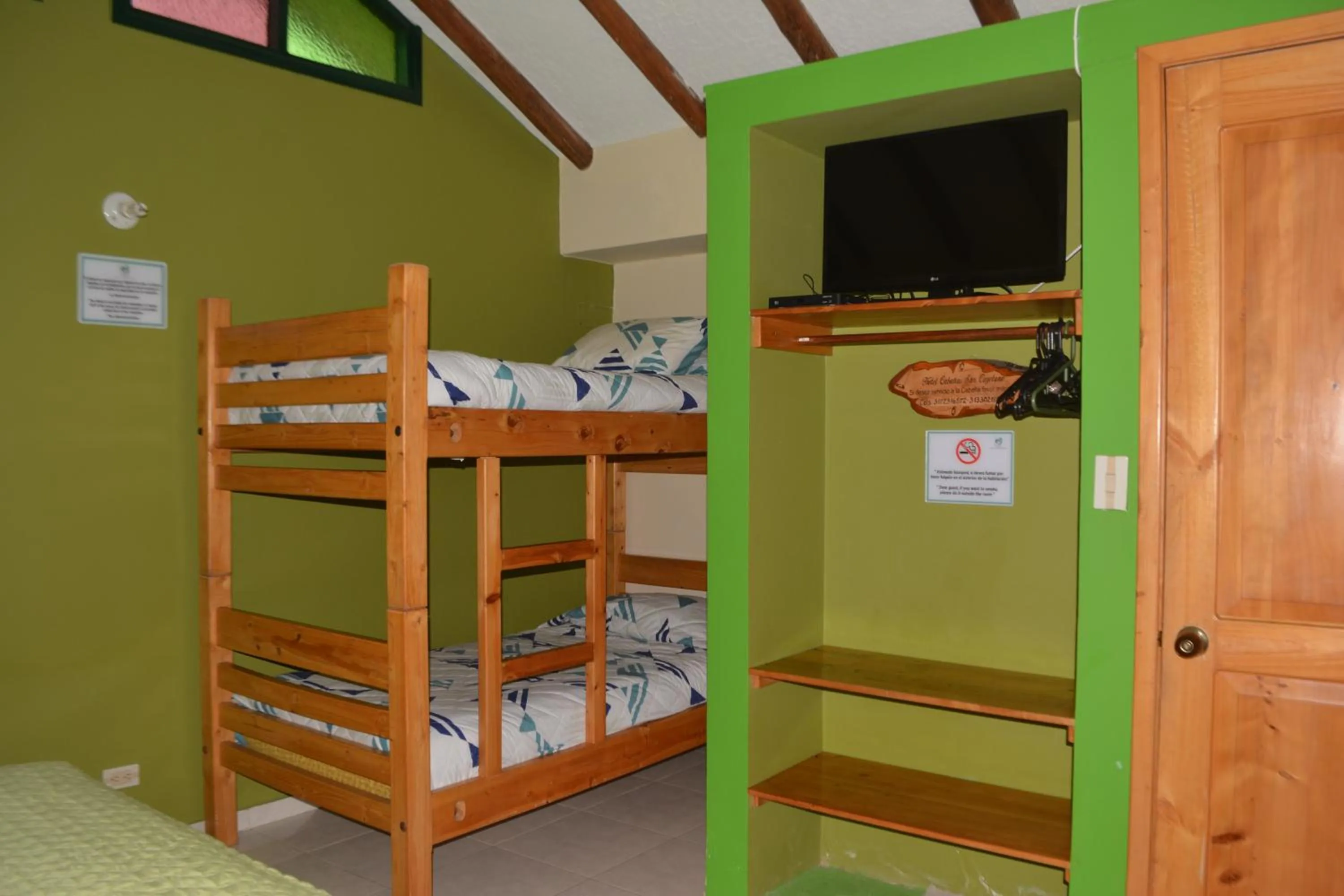 Bed in Hotel Cabañas San Cayetano