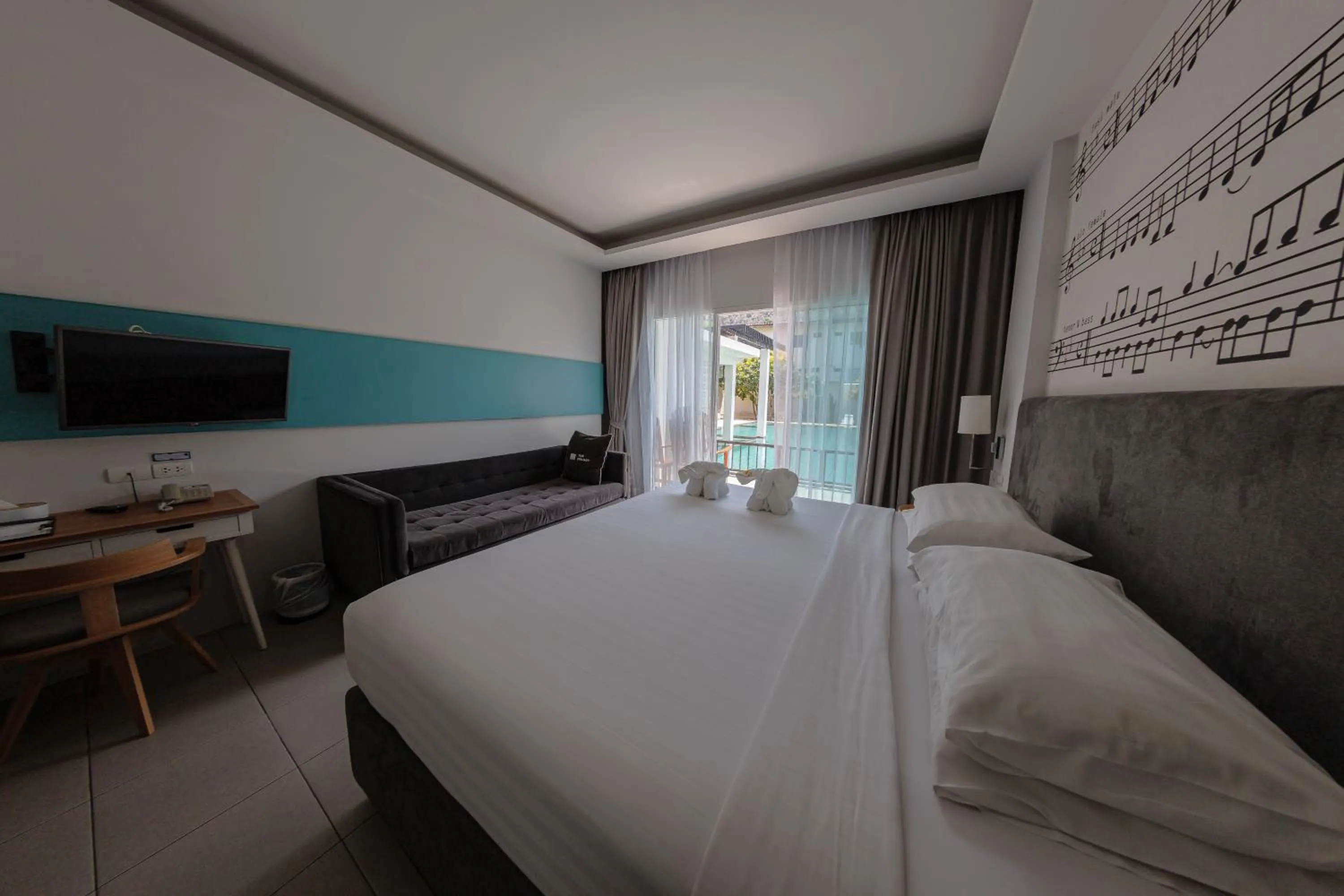 View (from property/room), Bed in The Melody Phuket - SHA Extra Plus
