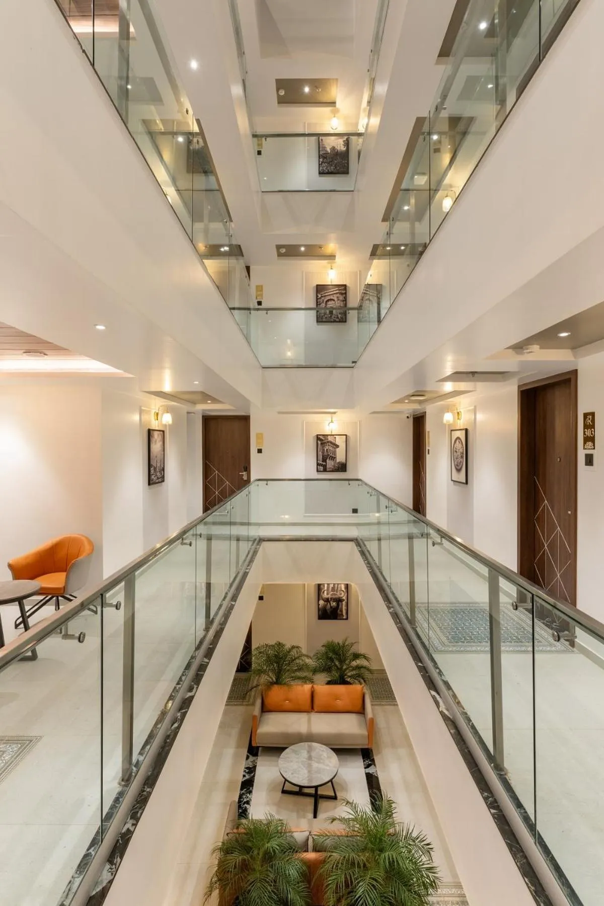 Seating area in The Royal Pavilion, Kolhapur