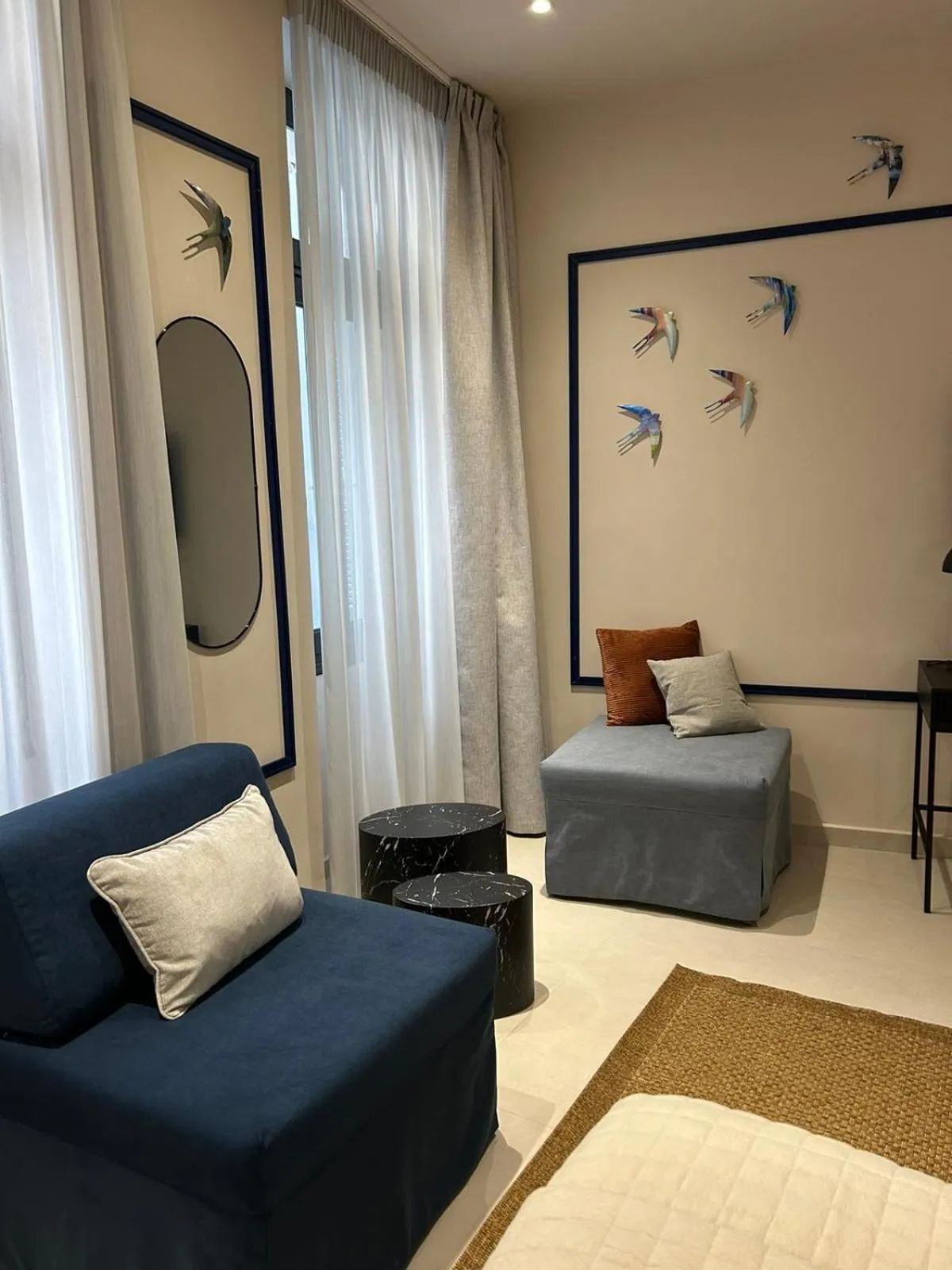 Bedroom, Bed in Living Yard Thissio