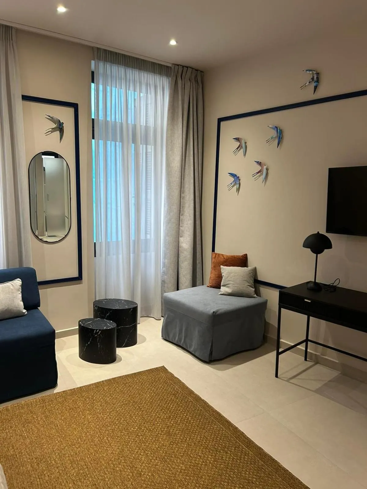 Bedroom, Bed in Living Yard Thissio