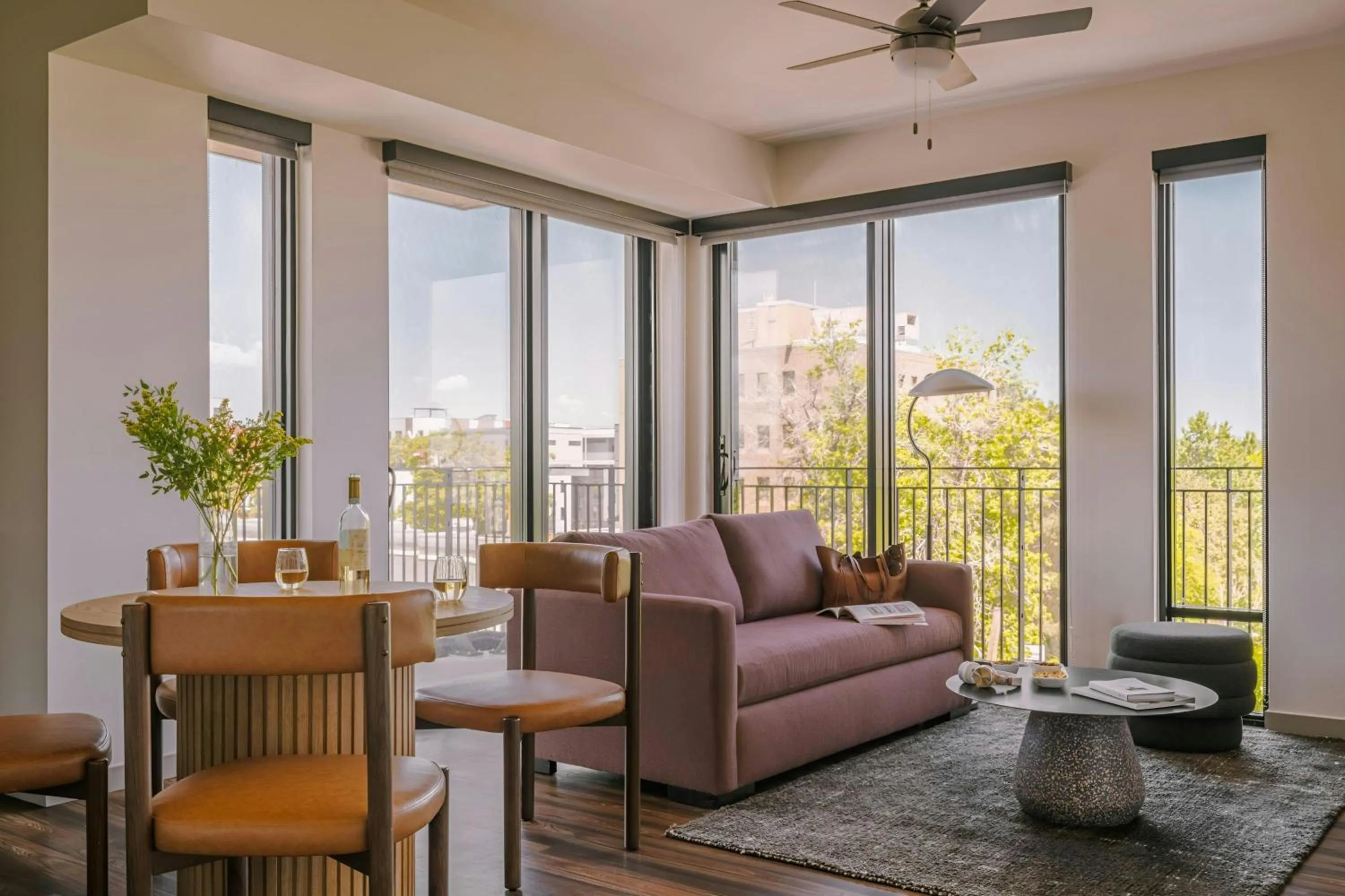 Living room in Sonder Skyline Apartments LoHi