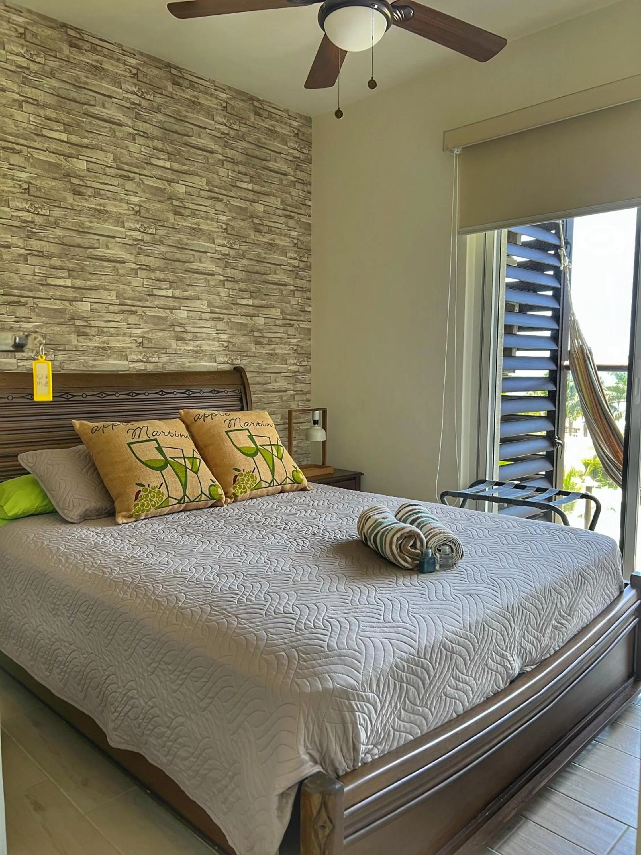 Bed in Playa Caracol Apartment