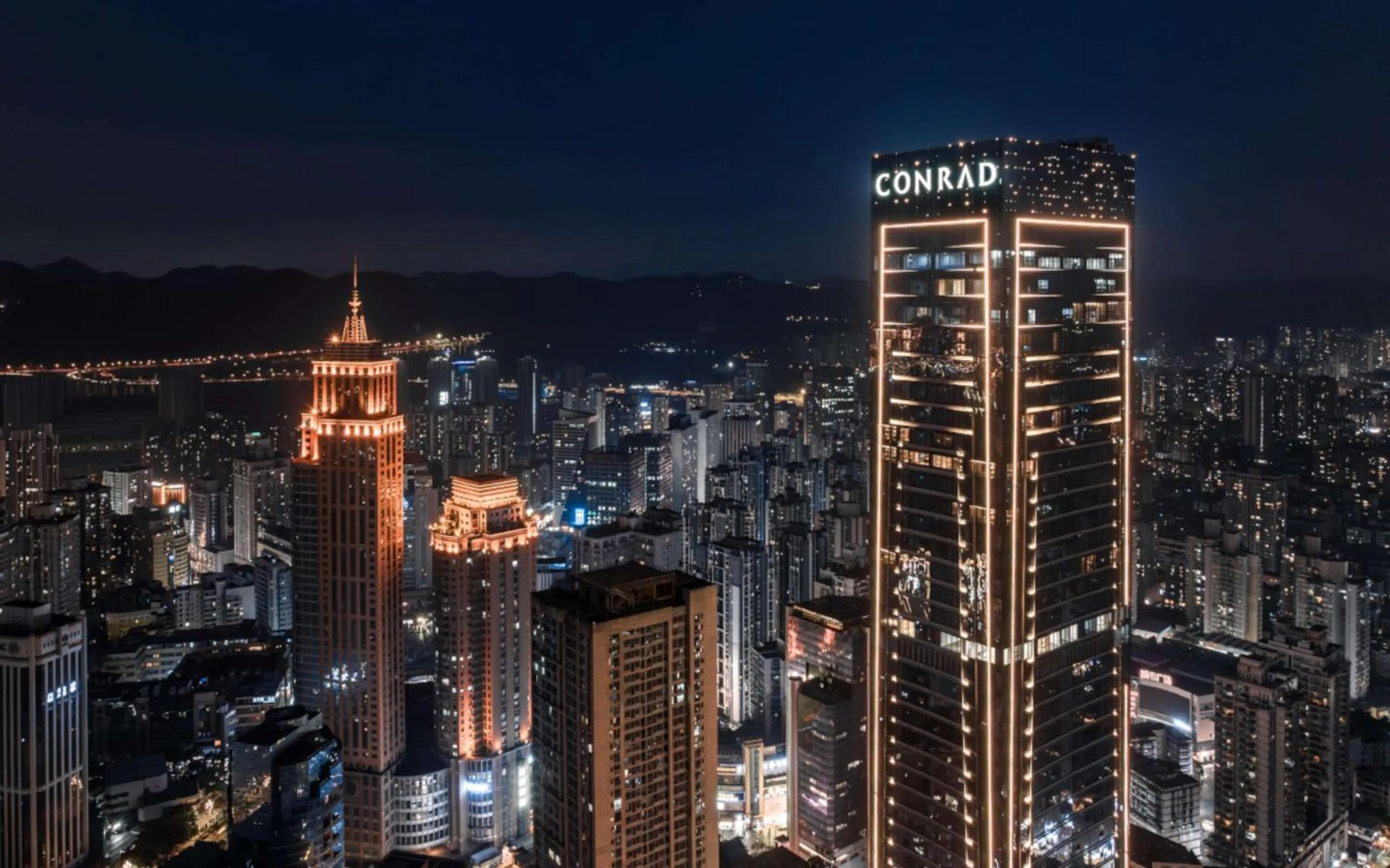 Property building in Conrad Chongqing - Indulge in the magical 8D city landscape
