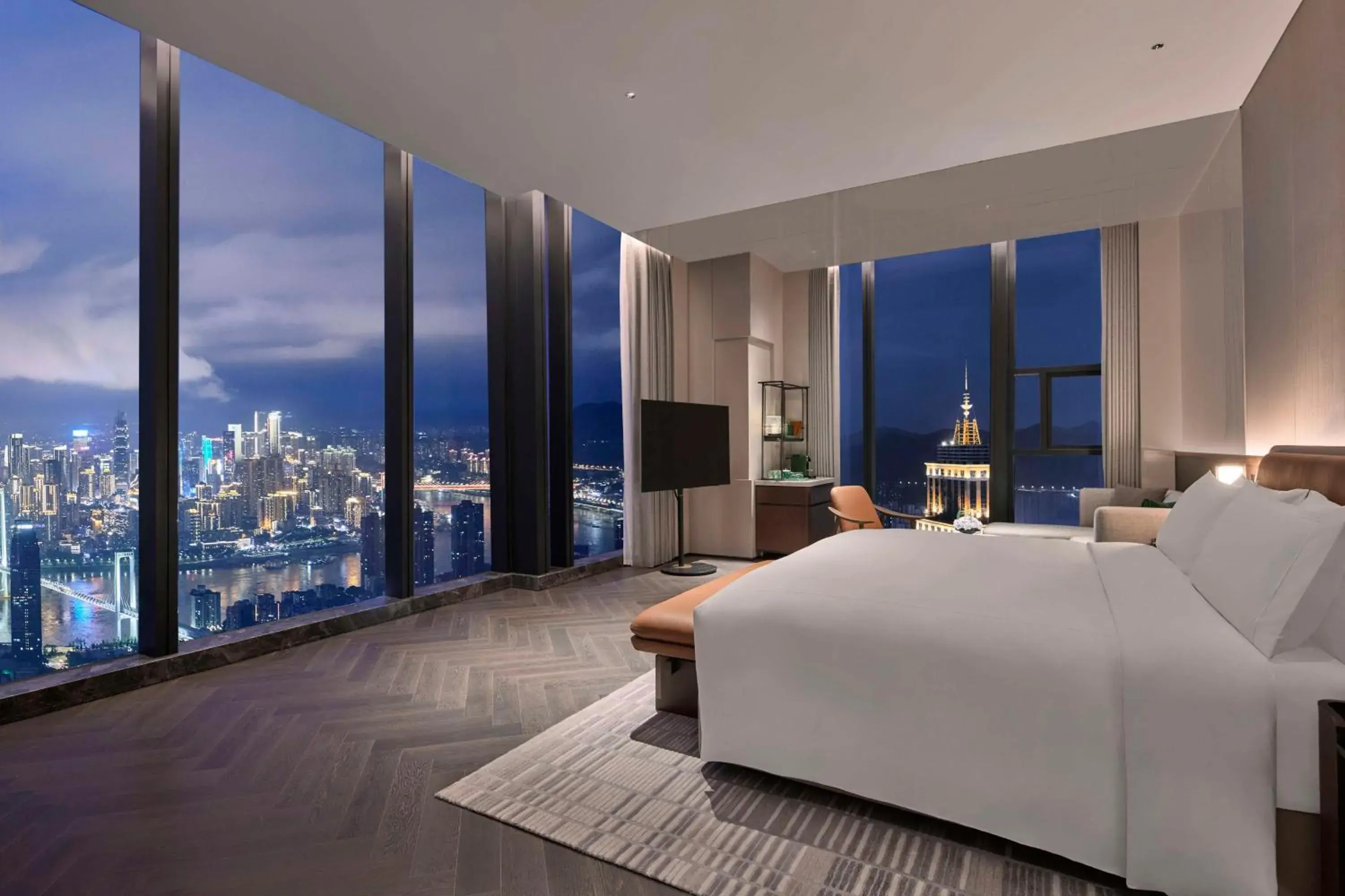 King Room with Premium View in Conrad Chongqing - Indulge in the magical 8D city landscape King Room with Premium View in Conrad Chongqing - Indulge in the magical 8D city landscape