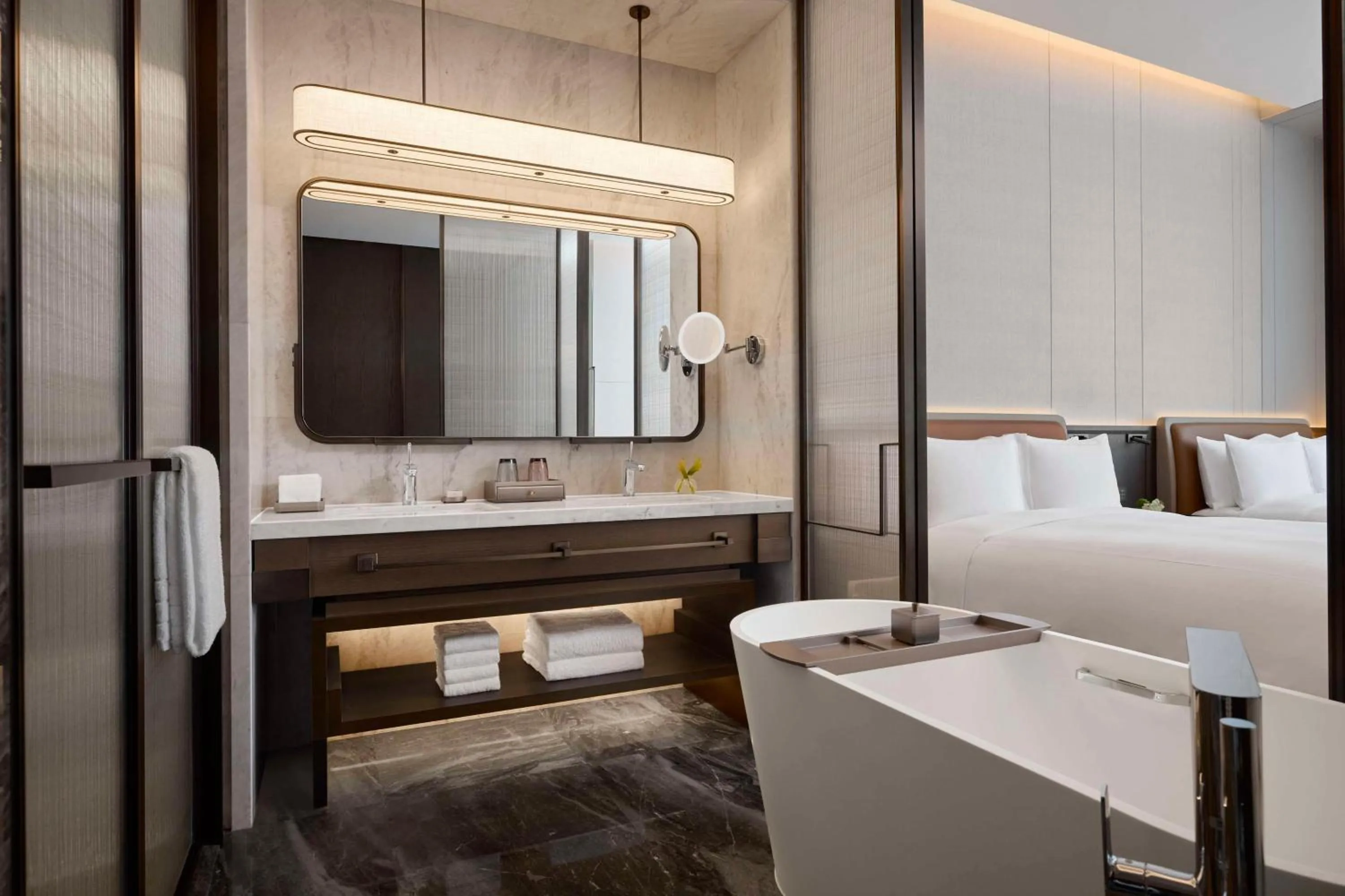 Bathroom in Conrad Chongqing - Indulge in the magical 8D city landscape