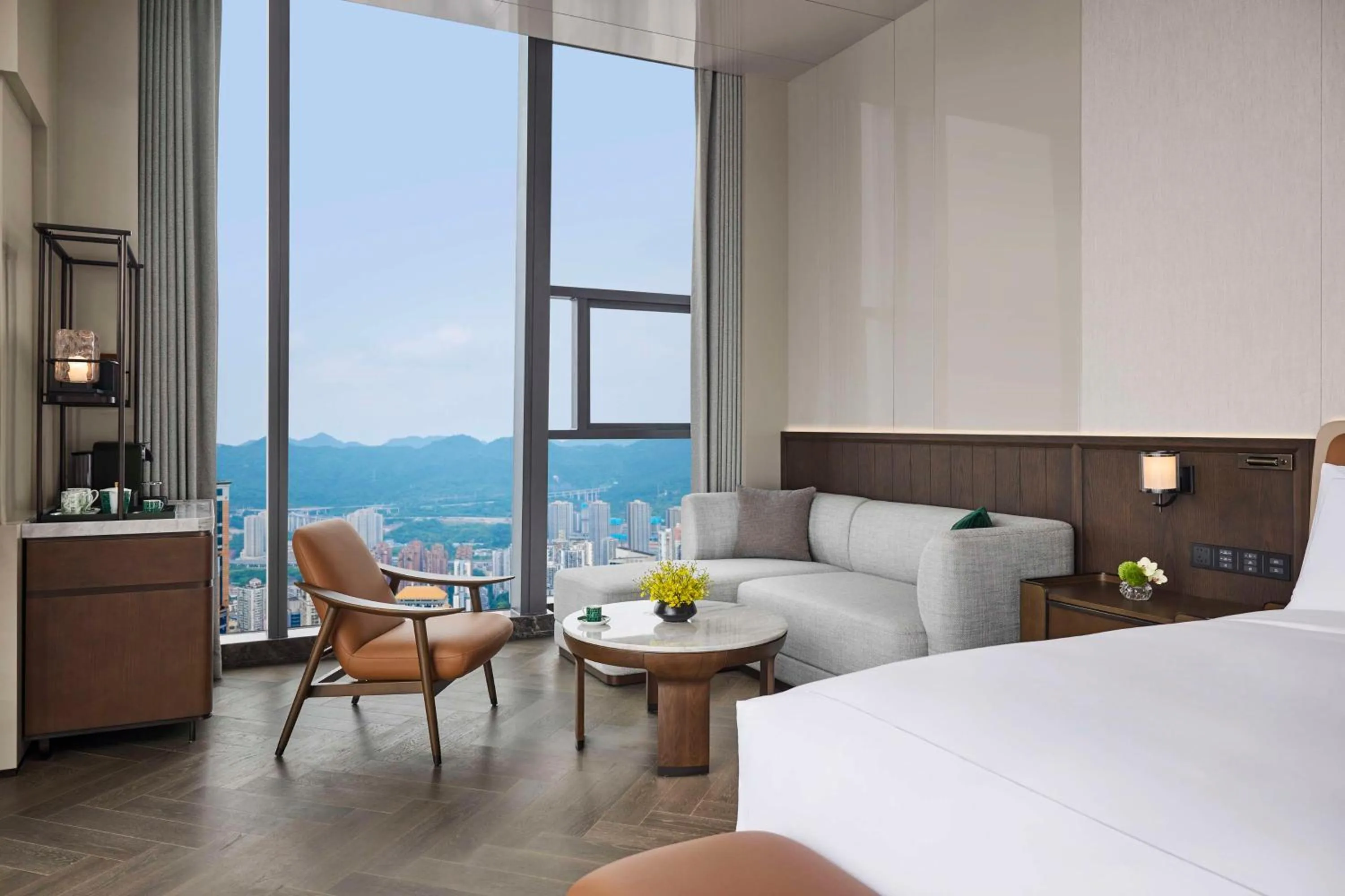 Bed in Conrad Chongqing - Indulge in the magical 8D city landscape
