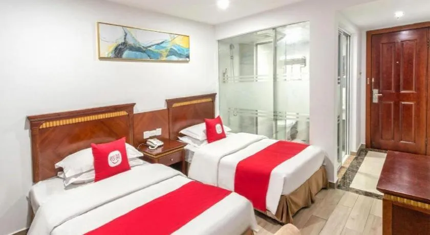 Bed in Nantong GuoDu Hotel