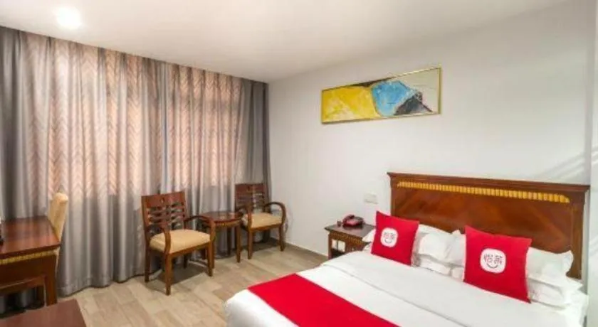 Bed in Nantong GuoDu Hotel