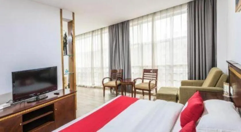 Bed in Nantong GuoDu Hotel