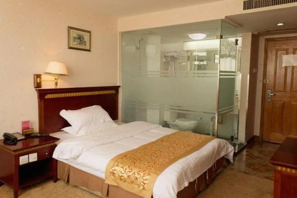 Bed in Nantong GuoDu Hotel