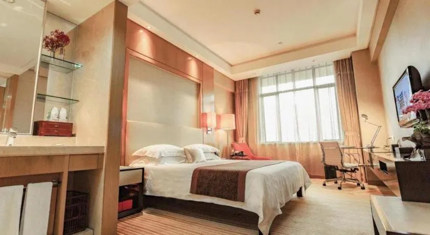 Bed in Huzhou Zhebei Hotel