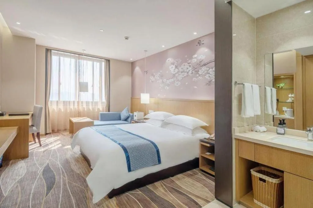 Bed in Huzhou Zhebei Hotel