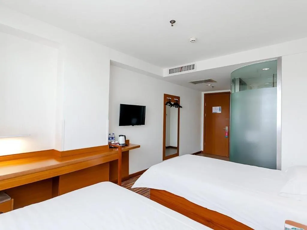 Bed in Jinjiang Inn Style Taiyuan South Inner Ring North Campus Finance and Economics University