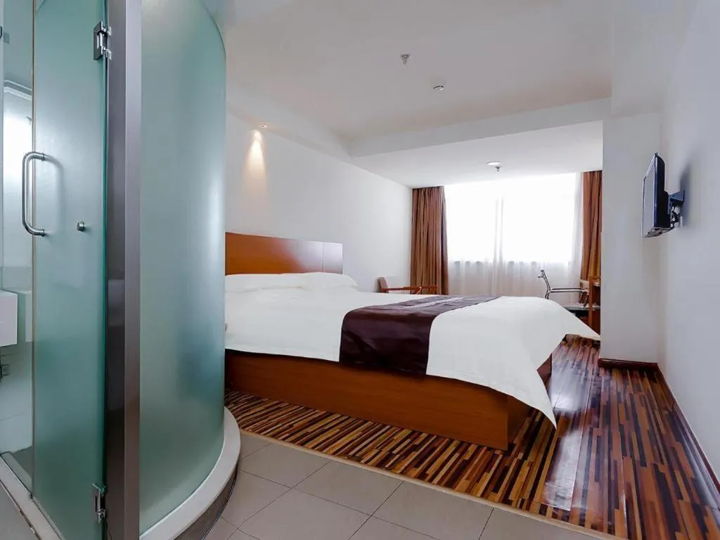 Bed in Jinjiang Inn Style Taiyuan South Inner Ring North Campus Finance and Economics University