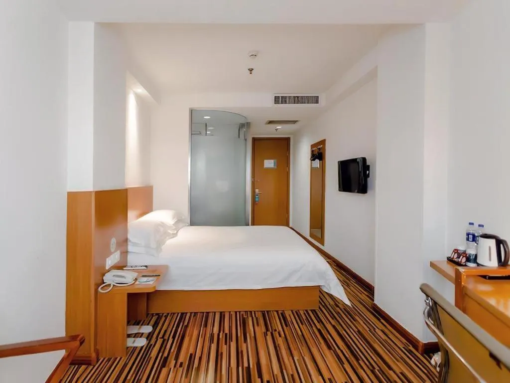 Bed in Jinjiang Inn Style Taiyuan South Inner Ring North Campus Finance and Economics University