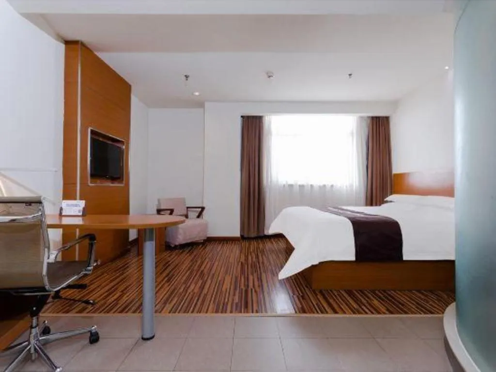 Bed in Jinjiang Inn Style Taiyuan South Inner Ring North Campus Finance and Economics University