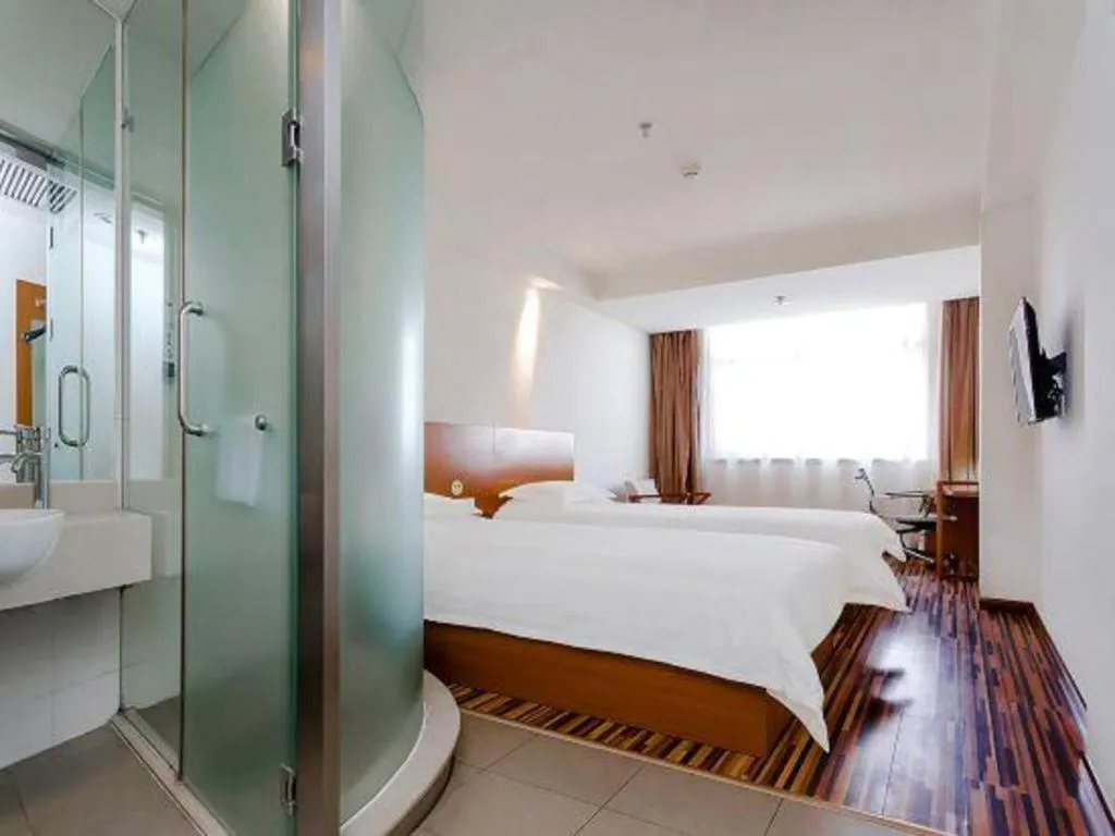 Bed in Jinjiang Inn Style Taiyuan South Inner Ring North Campus Finance and Economics University