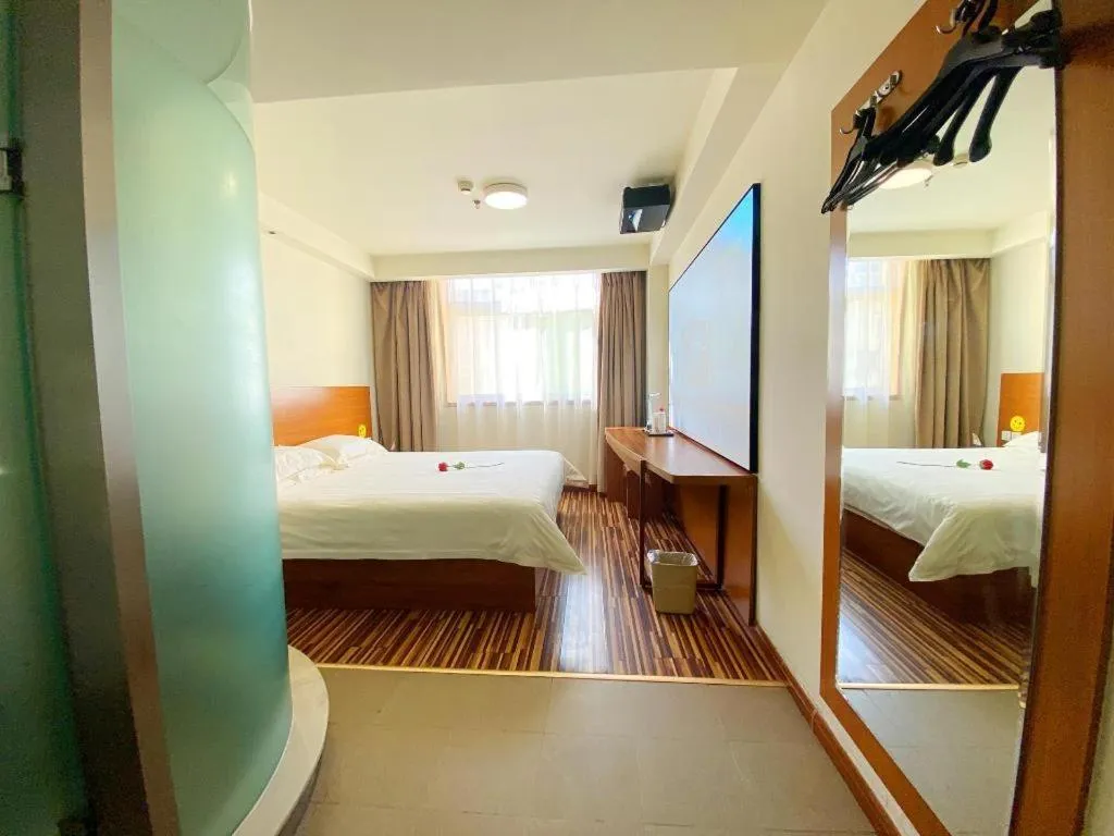 Bed in Jinjiang Inn Style Taiyuan South Inner Ring North Campus Finance and Economics University