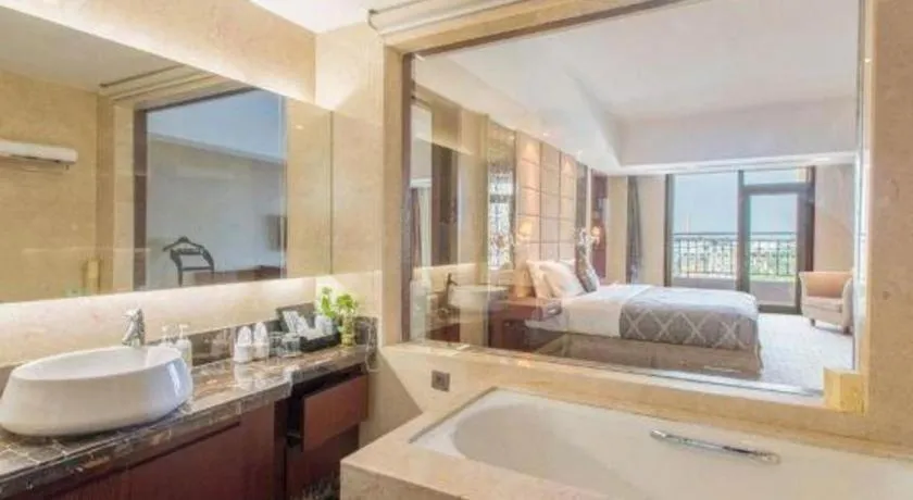 Bed in Blue Horizon International Hotel Gaomi