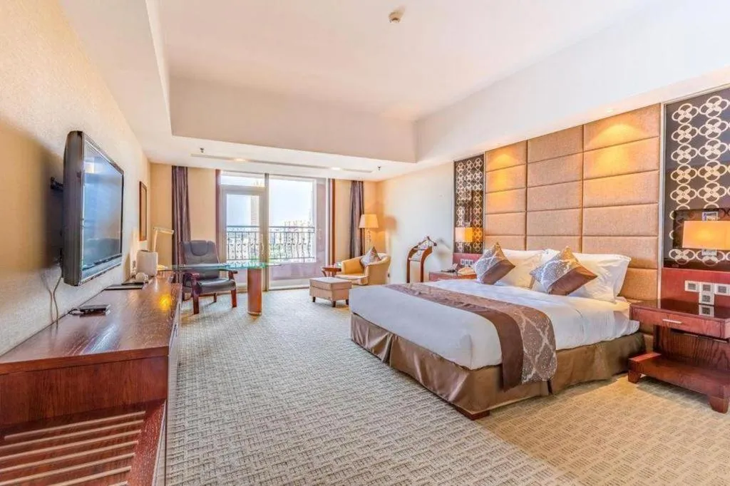 Bed in Blue Horizon International Hotel Gaomi