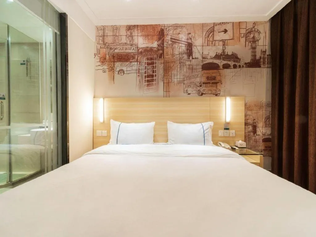 Bed in City Comfort Inn Zhongshan Lihe Square Walmart Branch