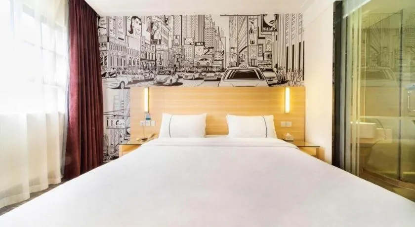 Bed in City Comfort Inn Zhongshan Lihe Square Walmart Branch