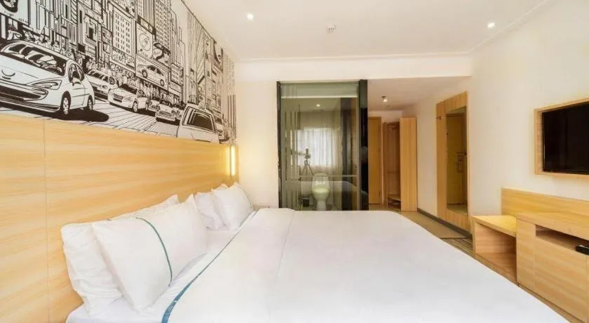 Bed in City Comfort Inn Zhongshan Lihe Square Walmart Branch