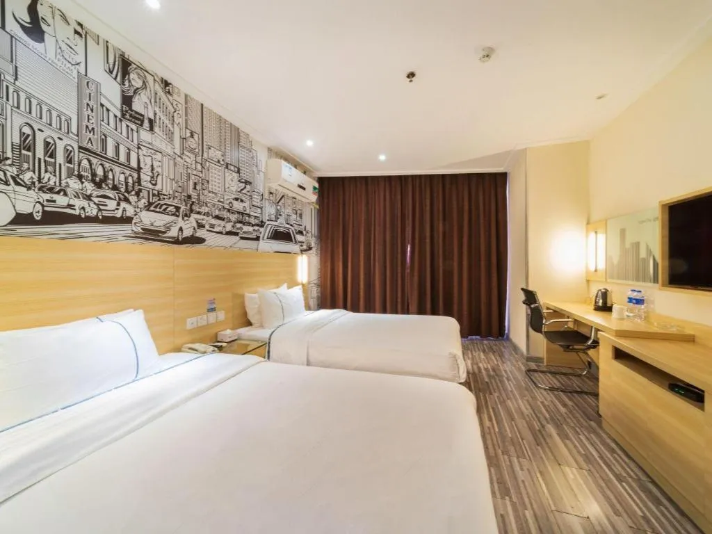 Bed in City Comfort Inn Zhongshan Lihe Square Walmart Branch