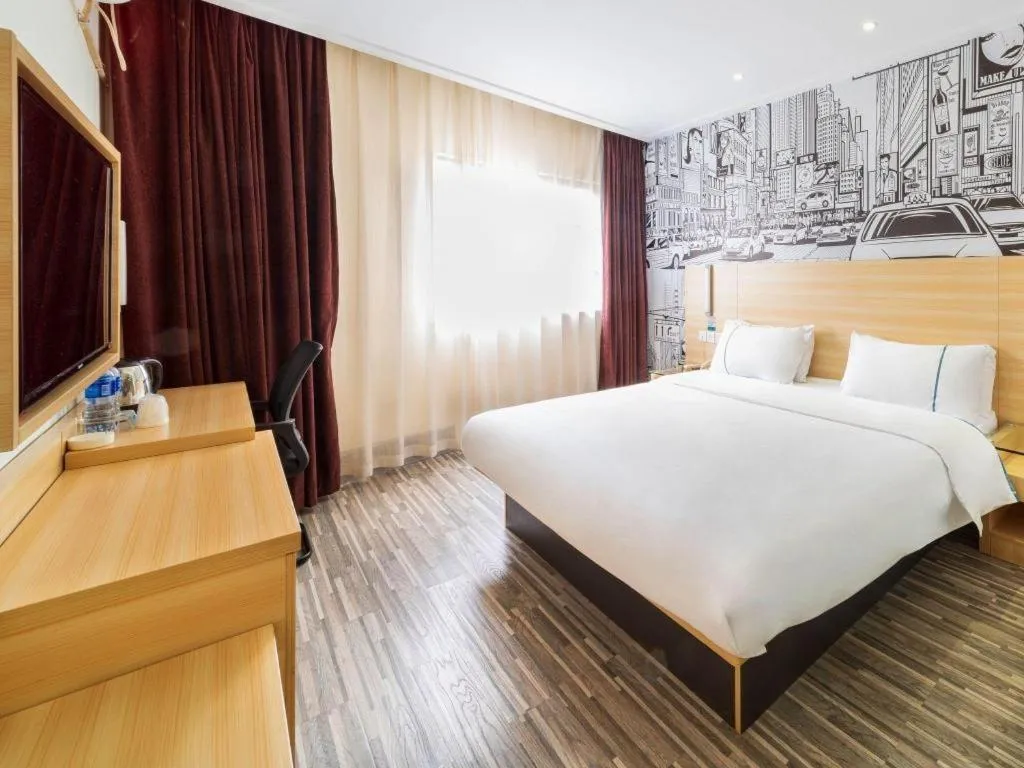 Bed in City Comfort Inn Zhongshan Lihe Square Walmart Branch