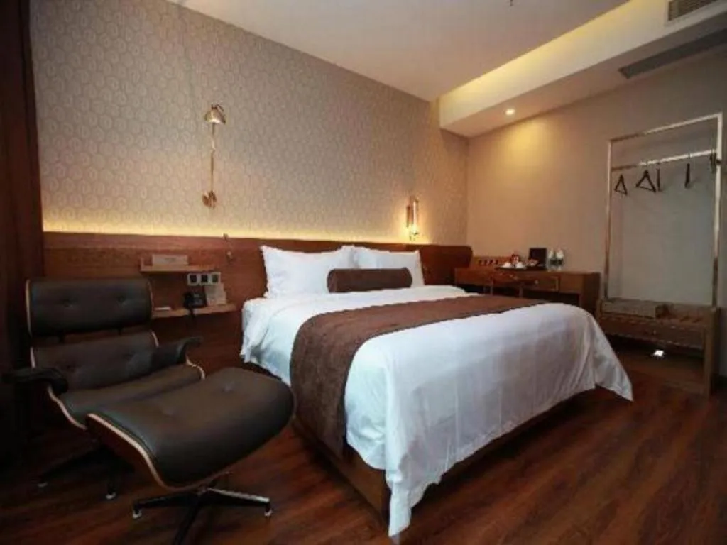 Bed in James Joyce Coffetel Wuxi Taihu Square Subway Station Branch