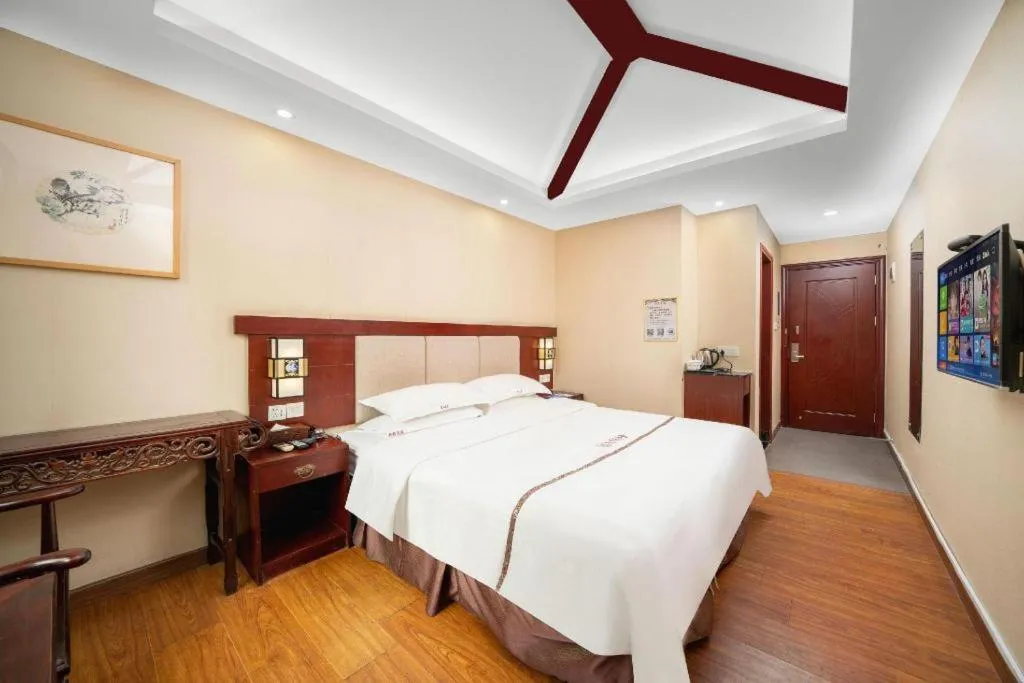 Bed in BOOK PAVILION HOTEL