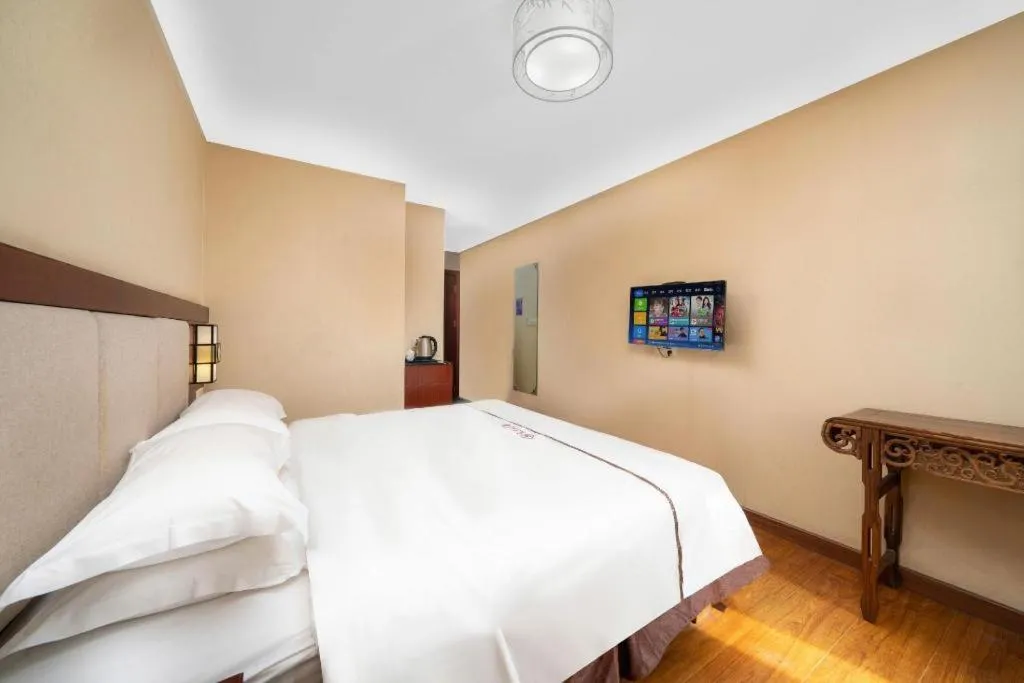 Bed in BOOK PAVILION HOTEL