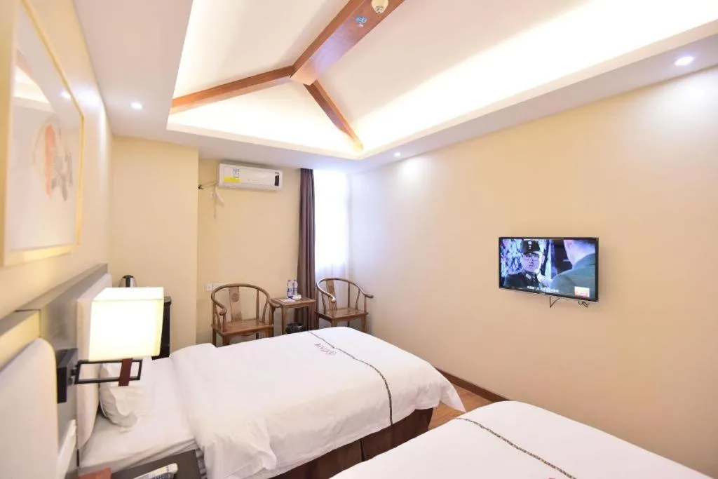 Bed in BOOK PAVILION HOTEL