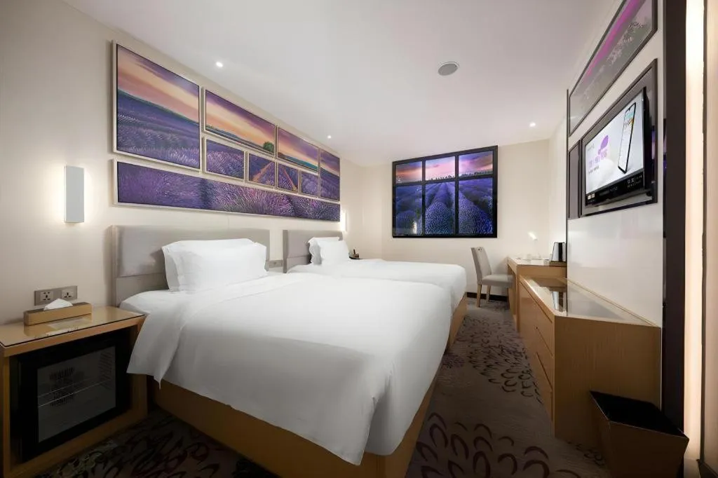 Bed in Lavande Hotel Guangzhou Shangxiajiu Pedestrian Street Hualin Temple Metro Station