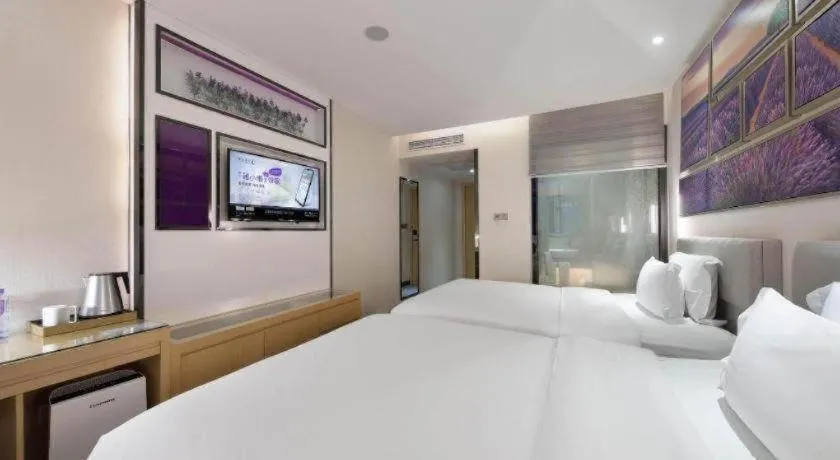Bed in Lavande Hotel Guangzhou Shangxiajiu Pedestrian Street Hualin Temple Metro Station
