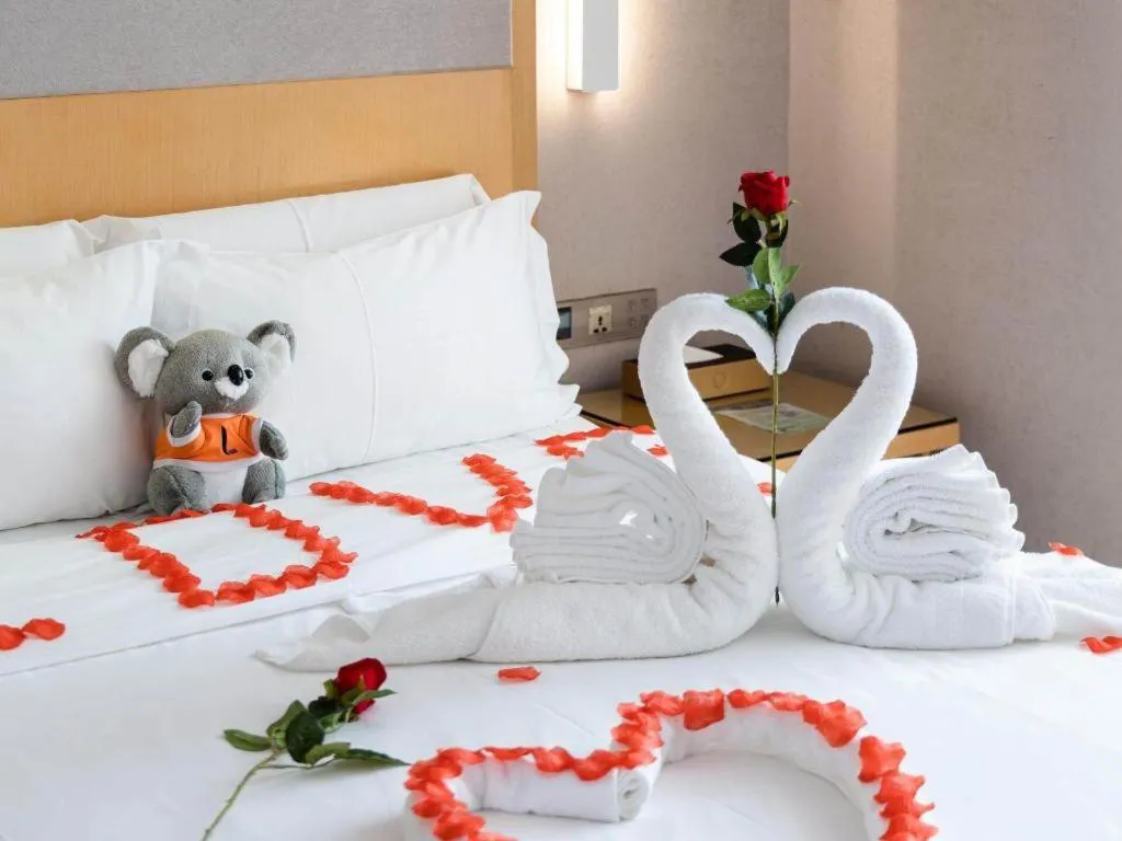 Bed in Lavande Hotel Guangzhou Shangxiajiu Pedestrian Street Hualin Temple Metro Station