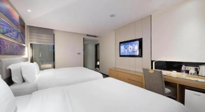 Bed in Lavande Hotel Guangzhou Shangxiajiu Pedestrian Street Hualin Temple Metro Station