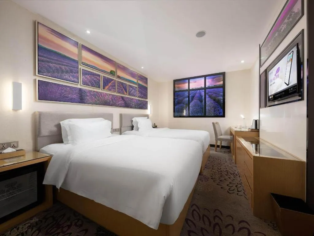 Bed in Lavande Hotel Guangzhou Shangxiajiu Pedestrian Street Hualin Temple Metro Station
