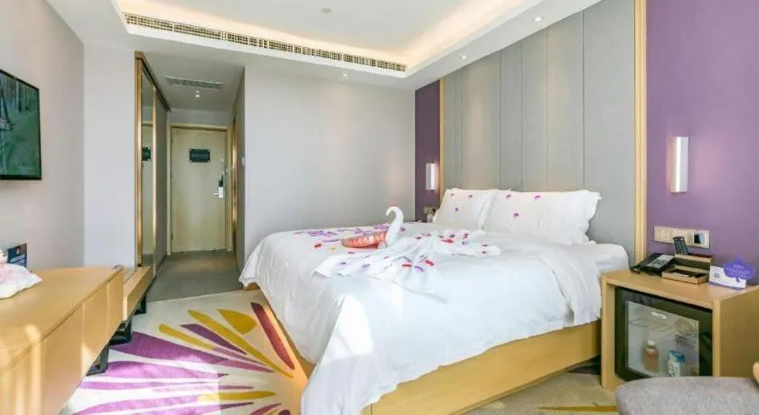 Bed in Lavande Hotel Beijing Olympic Village bird nest